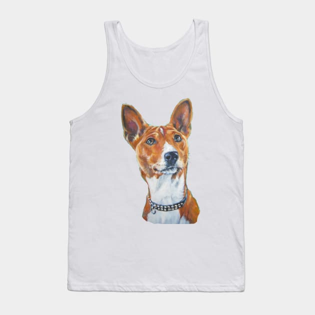 Basenji Fine Art Painting Tank Top by LASHEPARD